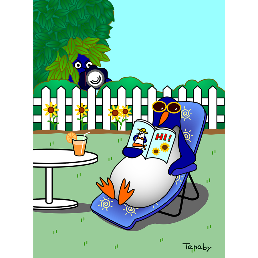 Summer greeting postcard